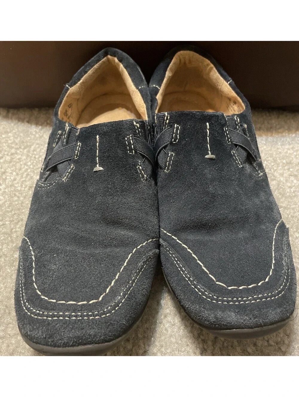 Naturalizer Women's Slip On Sneakers Casual Shoes Blue Suede Size 6M